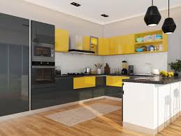 neutral tones l shaped modular kitchen