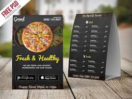Freebie Restaurant Food Menu Table Tent Template Free Psd Restaurant Menu Template Menu Card Template Free Psd