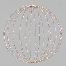 Silver Metal Led 200 Light Battery Operated Hanging Sphere Battery Operated Lights Decor Ball Pendant Lighting Sphere Light
