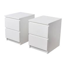 Doesnt really work as a side table since it's pretty wide unless you can fit two on either side of your. 40 Off Ikea Ikea Malm White Two Drawer End Tables Tables