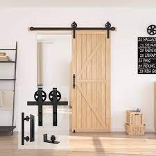 Winsoon is the leading manufacturer of sliding barn door hardware. Homlux 5ft Barn Door Hardware Kit Fit 30 Wide Single Door Panel Pack With Sliding Door Track Big Wheel Hangers 12 Round Pull Handle Set Bottom Floor Guide And Screws Hardware Tools Home Improvement