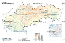 Landkarte slowakei (generelle karte) : Zeitschrift Osteuropa Slowakei