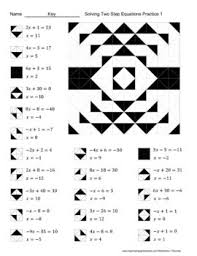 Solving Two Step Equations Color Worksheet Practice 1 Equations Solving Equations Two Step Equations