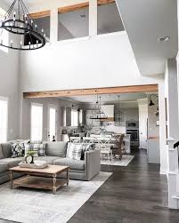 Our Faux Farmhouse Living Room Vaulted Ceilings Chandelier Rustic Farmhous Vaulted Ceiling Living Room Chandelier In Living Room Farm House Living Room
