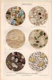1894 Antique Gesteine Rocks Geology Scientific Microscopic Study Of The Rocks And Minerals Granite German Lithograph 29 54 Rocas Y Minerales Geologia Y Estudio De La Naturaleza