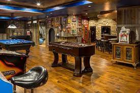60 Basements Transformed Into Spaces You May Never Want To Leave Game Room Basement Man Cave Design Rustic Basement