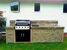 Backyard Bbq Island Firebrick Alongside The Edges And Back Of Island Vinyl Corners And Vinyl Stone Sides Tile Top With Sheet S Backyard Bbq Island Vinyl Stone