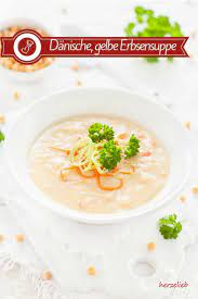 Rezept Fur Danische Gelbe Erbsensuppe Gul Aertesuppe Rezept Rezepte Erbsen Suppe Erbsensuppe