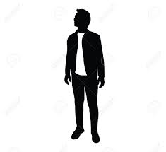 Standing Man Silhouette Design Royalty Free Cliparts Vectors And Stock Illustration Image 94032463 Black outline image of a male person. standing man silhouette design