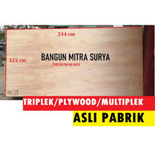 Standar mutu triplek yang paling mudah diidentifikasi adalah tingkat ketebalan dan daya tahannya. Triplek Multiplek Plywood Meranti 122x244 Papan Kayu Premium Tebal 3mm 5mm 8mm 9mm 12mm 15mm 18mm Shopee Indonesia