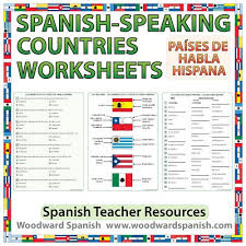 Spanish Speaking Countries Worksheets How To Speak Spanish Spanish Speaking Countries Spanish Teacher Resources