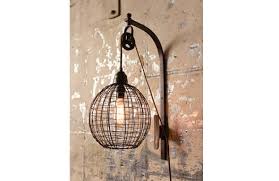Shop large outdoor sconce lighting at bellacor. Wire Sphere Wall Sconce Lamp With Pulley Ampa Events