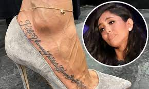 Vanessa bryant is going to carry words from her late husband and daughter with her forever. Vanessa Bryant Is Tattooed With The Names Of Her Immediate Family On Her Foot Amid Emotional Week Daily Mail Online