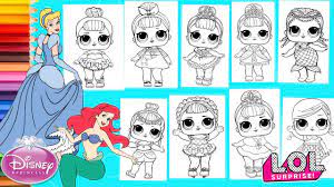 Barbie coloring disney coloring pages animal coloring pages lol dolls printables free kids barbie coloring pages doll drawing. Lol Surprise Dolls Repainted As Disney Princesses Compilation Coloring Pages Youtube