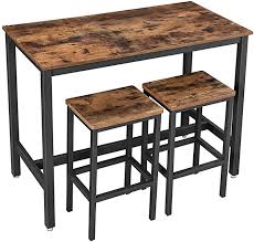 Amazon Com Small Kitchen Table In 2020 Breakfast Bar Table Bar Table And Stools Bar Table Sets
