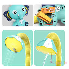 It's a baby elephant clumsily getting in and out of its makeshift pool. Bath Toys Baby Water Game Elephant Model Faucet Shower Electric Water Spray Toy For Kids Swimming Bathroom Baby Toys Bath Toy Aliexpress