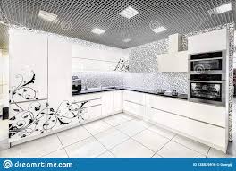 modern white kitchen furniture. painted