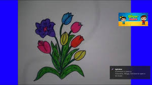 Selanjutnya koleksi gambar sketsa bunga tulip yang indah berwarna hitam putih untuk belajar mewarnai gambar ini cocok untuk anak kecil belajar mewarnai melalui media sketsa kertas. Menggambar Dan Mewarnai Bunga Tulip Terbaru 2019 Youtube