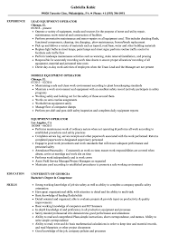 Equipment Operator Resume Samples Velvet Jobs