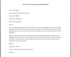Letter to inform change of bank account number Bank Loan Information Request Letter Smart Letters