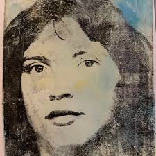 New to gelliplate printing and new to this group. I always printed from  metal or glassplates. First quick attempt is this 'selfportrait' with  acrylpaint. I scrolled through the posts and already saw