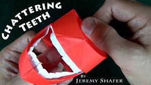 origami chattering teeth 折り紙 ハロウィーン