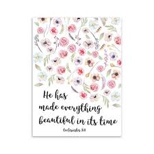 Bible verses about flowers and spring. Bible Verse Canvas Art Print Poster Christian Verses For The Wall Dec Better With Faith