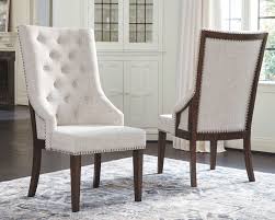 Hillcott Dining Room Chair Set Of 2 Dark Brown Beige In 2020 Dining Room Chairs Upholstered Dining Chairs Dining Room Chairs