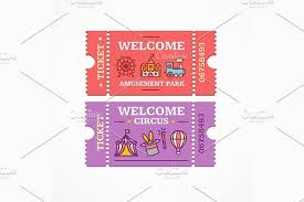Circus And Amusement Park Ticket Amusement Park Ticket Design Amusement