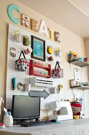 It could be a large table with stools around it or even a sheet of plywood set on top of some sawhorses. Craft Room Makeover Create Angle 700 N Cottage