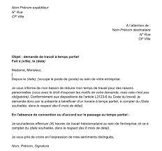 Lettre Demande De Passage A Temps Partiel Modele A Telecharger Mise A Jour 2021