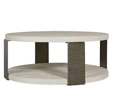 Modern Grey Oak Wood Bronze Metal Round Cocktail Table Round Cocktail Tables Coffee Table Round Coffee Table