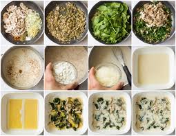 Mix eggs, cottage cheese, spinach, 2 cups mozzarella and 1/4 cup parmesan until blended. Chicken Mushroom And Spinach Lasagna Little Broken
