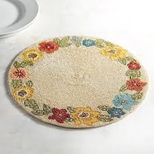 Beaded Floral Wreath Placemat Pier 1 Imports Placemats Table Runner And Placemats Diy Pillows