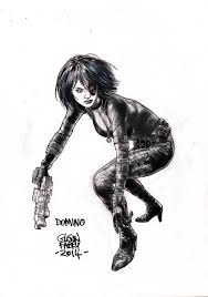 Domino By Glenn Fabry Marvel Comics Art Domino Marvel Comic Art