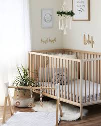 Natural Wood And Plants Baby Room Design Gender Neutral Nursery Decor Baby Nursery Decor