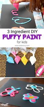 3 Ingredient Diy Puffy Paint Diy Puffy Paint Painting For Kids Craft Activities For Kids