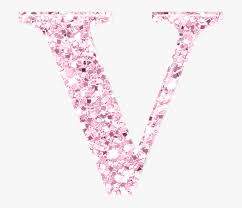 This glitzy letters have been made with metal and are covered in glittery sequins! Transparent Letter V Png Rosa I Glitter Letter Png Download Kindpng