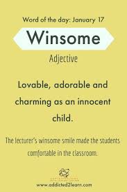 Winsome N Lovable Adorable And Charming Like A Child Interesting English Words Good Vocabulary Words English Vocabulary Words