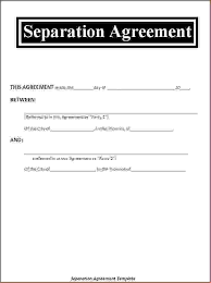 24 Separation Agreement Template Sample Letter Separation Agreement Templatereport Templa Separation Agreement Template Separation Agreement Divorce Agreement