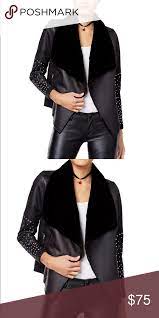 Xoxo Juniors Draped Faux Leather Jacket Faux Leather Jackets Leather Jacket Clothes Design