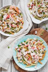 If you like imitation crab, you will love this imitation crab pasta recipe. Seafood Pasta Salad Recipe W Crab Meat Shrimp