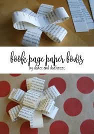 Use Old Books Newspapers Or Magazines To Create These Simple Paper Bows That Make The Perfect Gift Toppe Paper Bows Diy Craft Paper Wrapping Book Page Crafts