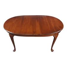 Vintage 1971 Queen Anne Pennsylvania House Solid Cherry Dining Table Oval Dining Room Table Dining Table Dining Room Table