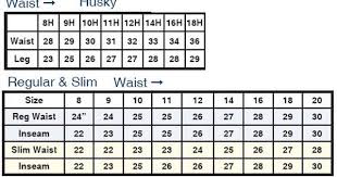 Boys Levi Size Chart Husky Regular Slim Boys Husky Jeans Husky Jeans Chart
