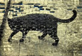Ardan Ozmenoglu Bir Kedi Gordum Sanki Firca Post It Notlar Uzerine Karisik Teknik 90x133cm 2018 Art Moose Art Contemporary Art