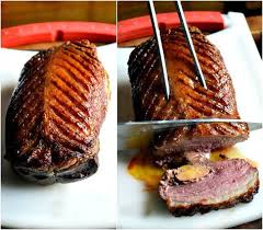 Magret Grille Canard Farci Foie Gras Decoupe Tranches Sur Kaderick En Kuizinn Foie Gras Au Four Canard Farci Magret Au Four