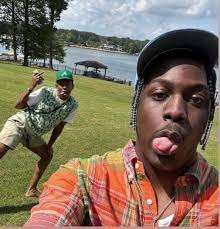 me & my homie outside after turning our location off