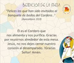 Bendicion De La Mesa Oraciones Catolicas Oraciones Tarjetas De Bendiciones