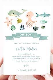 Under The Sea Baby Shower Invitation Boy Ocean Baby Shower Invites Under The Sea Whale Shark Editable Instant Download Printable 103 Sea Baby Shower Ocean Baby Showers Nautical Baby Shower Boy Invitations